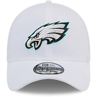Casquette flexible principale 39THIRTY des Eagles de Philadelphie New Era pour hommes, blanche