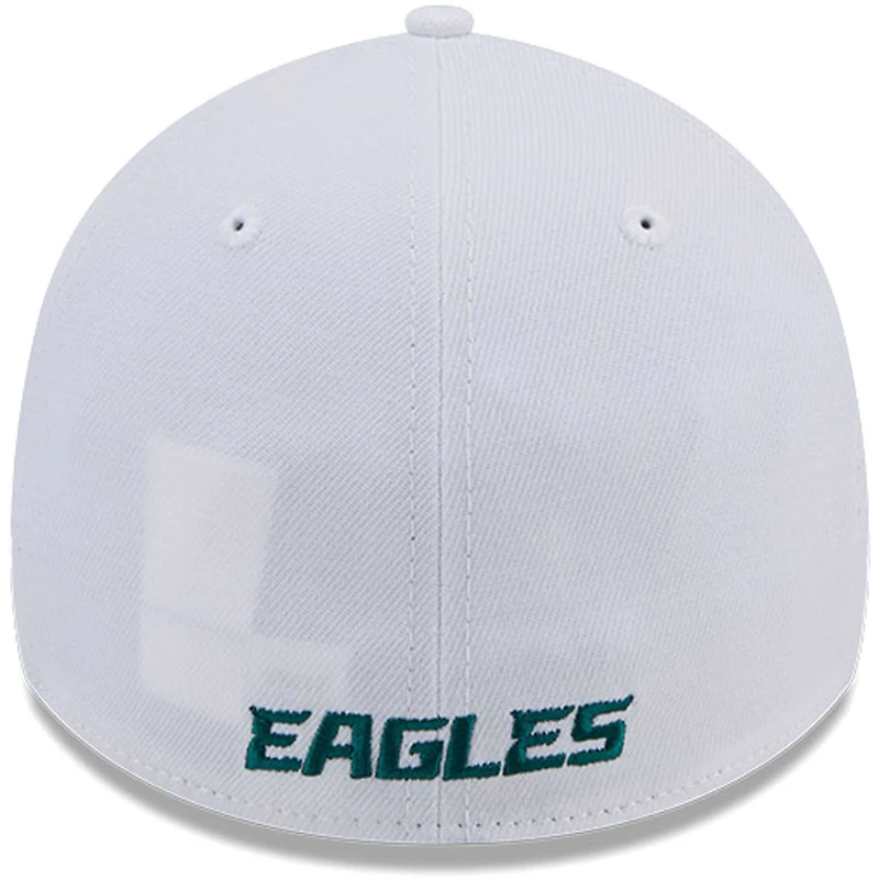 Casquette flexible principale 39THIRTY des Eagles de Philadelphie New Era pour hommes, blanche