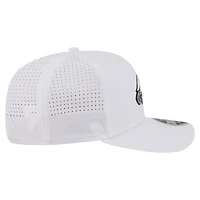 Casquette ajustable New Era blanche Philadelphia Eagles pour homme, modèle 9SEVENTY, avec plaque nominative.