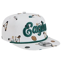 Men's New Era  White Philadelphia Eagles Team Cheer 19TWENTY Snapback Hat