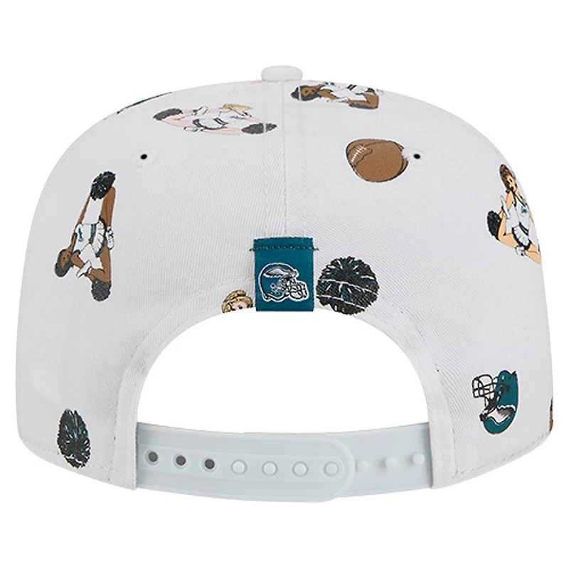 Men's New Era  White Philadelphia Eagles Team Cheer 19TWENTY Snapback Hat
