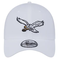 Men's New Era White Philadelphia Eagles Throwback 39THIRTY Flex Hat