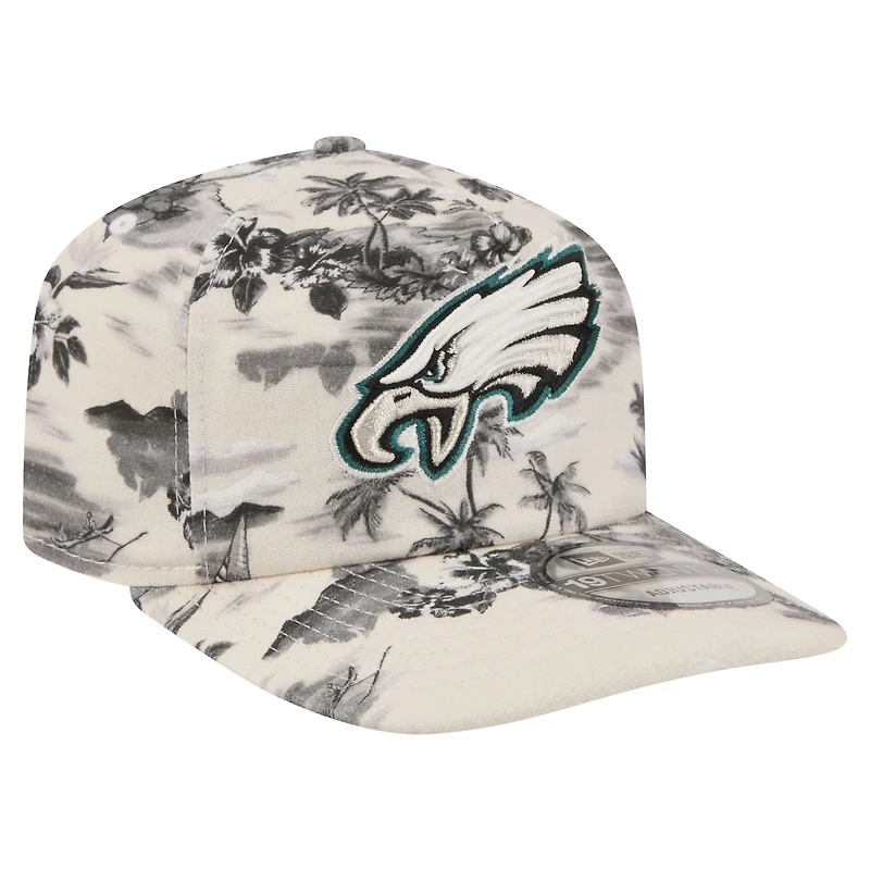 Men's New Era White Philadelphia Eagles Tropics 19TWENTY Adjustable Hat