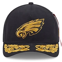 Casquette ajustable A-Frame 9FORTY noire des Philadelphia Eagles pour homme New Era x Alpha Industries