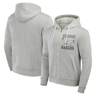 Men's NFL x Darius Rucker Collection by Fanatics Gray Philadelphia Eagles Full-Zip Hoodie