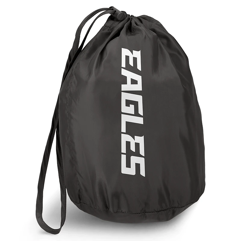Gilet zippé pliable pour homme de la collection NFL x Darius Rucker par Fanatics, gris, des Philadelphia Eagles, avec sac voyage