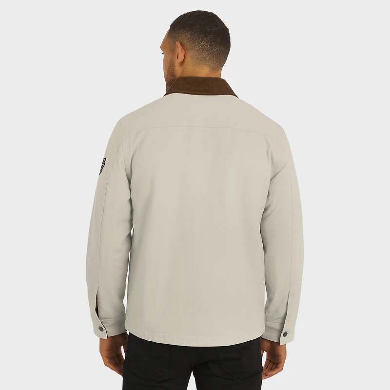 Men's NFL x Darius Rucker Collection by Fanatics Tan Philadelphia Eagles Midweight Canvas Full-Button Jacket