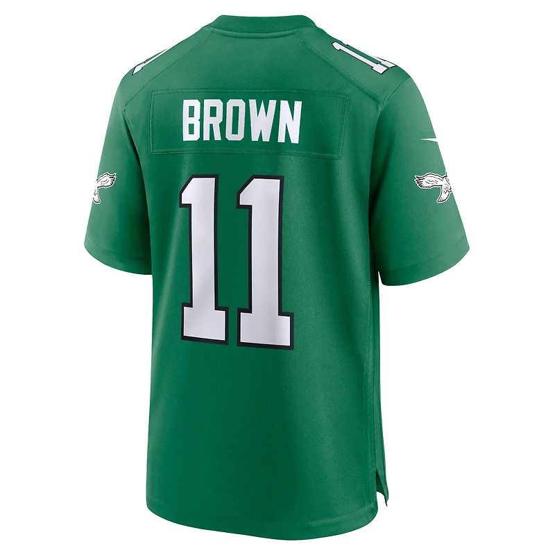 Nike A.J. pour hommes Maillot de joueur alternatif des Eagles Philadelphie, marron Kelly Green