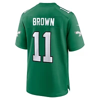 Nike A.J. pour hommes Maillot de joueur alternatif des Eagles Philadelphie, marron Kelly Green