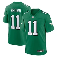 Nike A.J. pour hommes Maillot de joueur alternatif des Eagles Philadelphie, marron Kelly Green