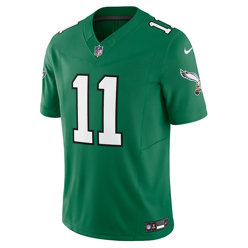 Nike A.J. pour hommes Marron Kelly Vert Philadelphia Eagles Vapor F.U.S.E. Maillot limité