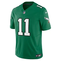 Nike A.J. pour hommes Marron Kelly Vert Philadelphia Eagles Vapor F.U.S.E. Maillot limité