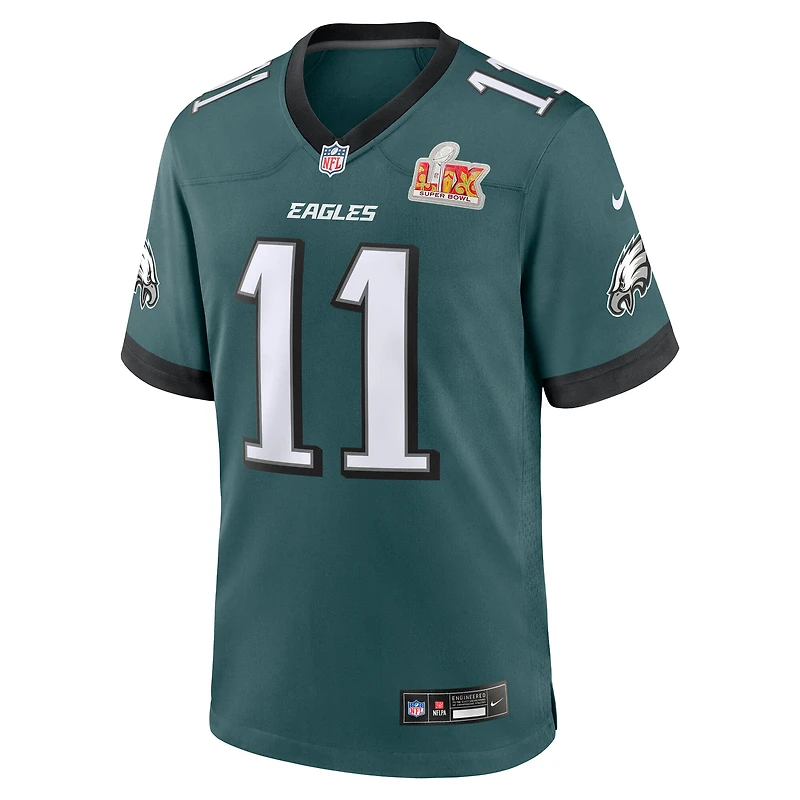 Men's Nike A.J. Brown Midnight Green Philadelphia Eagles Super Bowl LIX Game Player Jersey