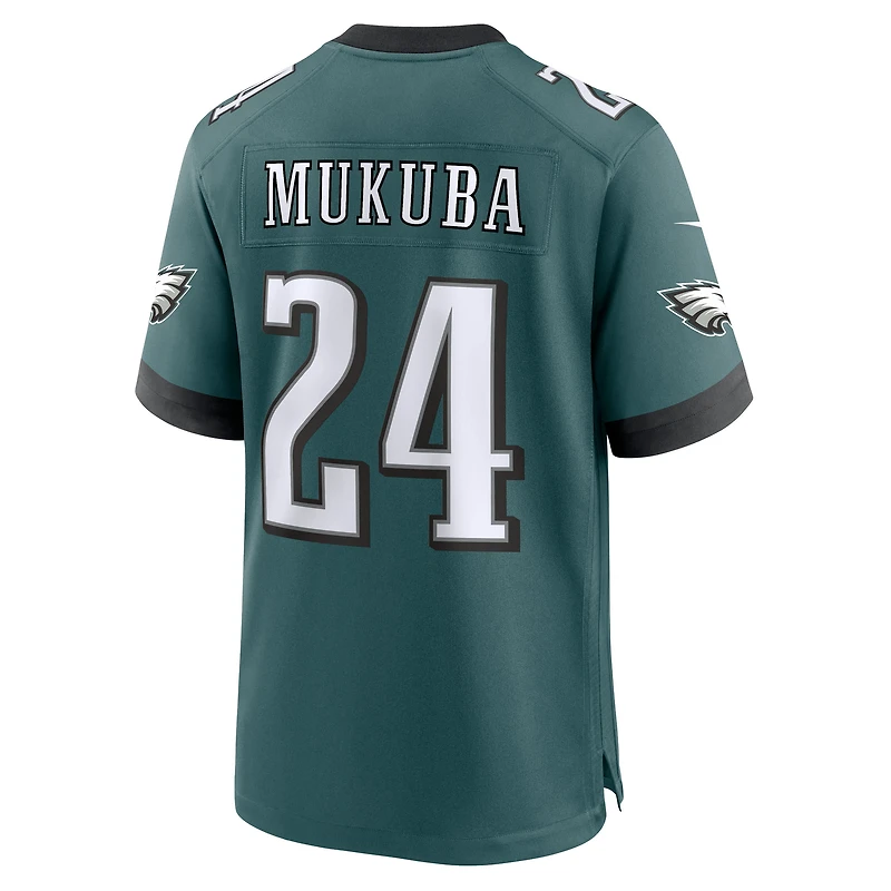 Maillot Nike Andrew Mukuba pour homme, vert nuit, équipe des Philadelphia Eagles