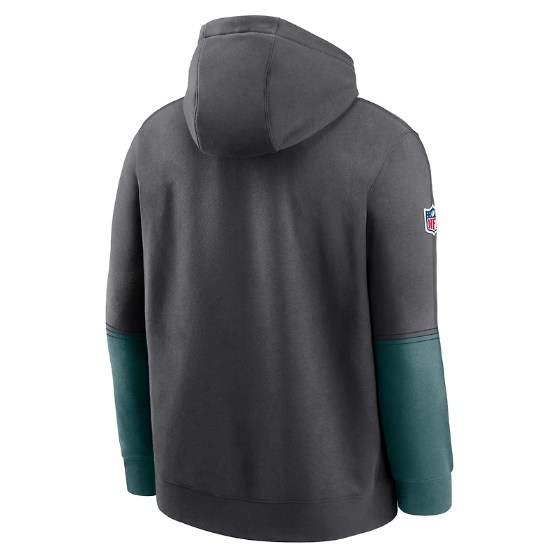 Sweat à capuche Nike anthracite Philadelphia Eagles 2024 Sideline Club pour homme
