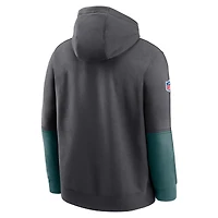Sweat à capuche Nike anthracite Philadelphia Eagles 2024 Sideline Club pour homme