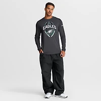 Men's Nike Anthracite Philadelphia Eagles Primetime Legend Icon Performance Long Sleeve T-Shirt