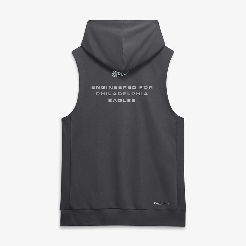 Men's Nike Anthracite Philadelphia Eagles Sideline Standard Issue Dri-FIT Sleeveless Hoodie