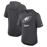 T-shirt à capuche Nike Philadelphia Eagles Tri-Blend Performance Anthracite pour homme