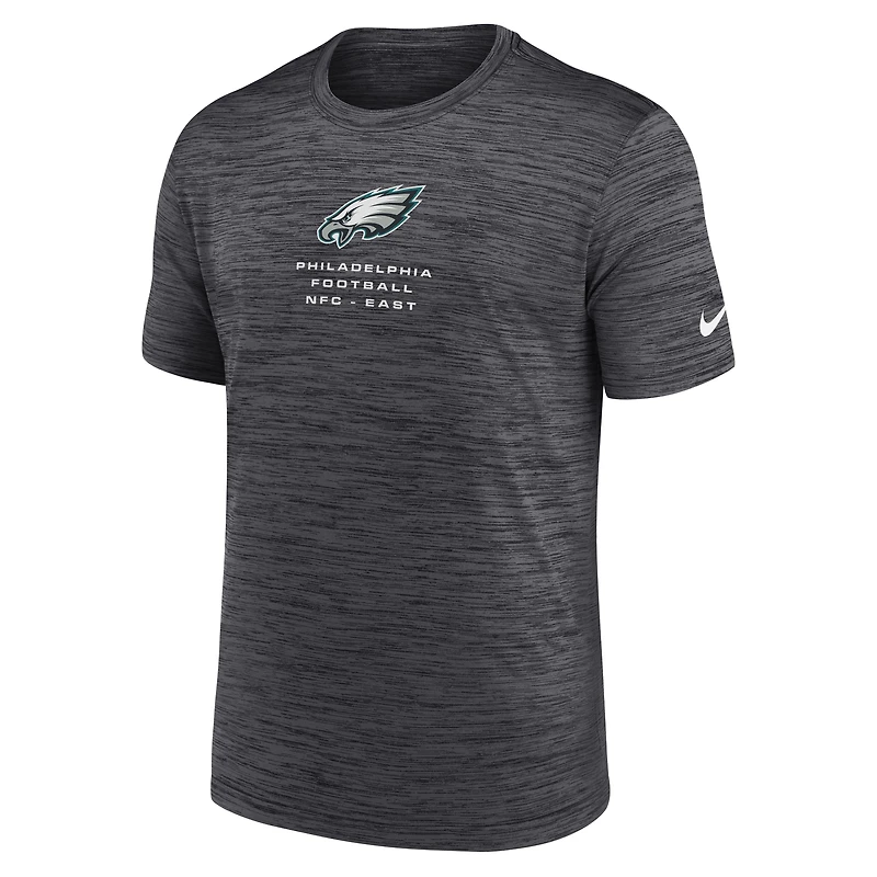 T-shirt Nike Dri-FIT Velocity Ball Carrier vert nuit pour homme des Eagles de Philadelphie