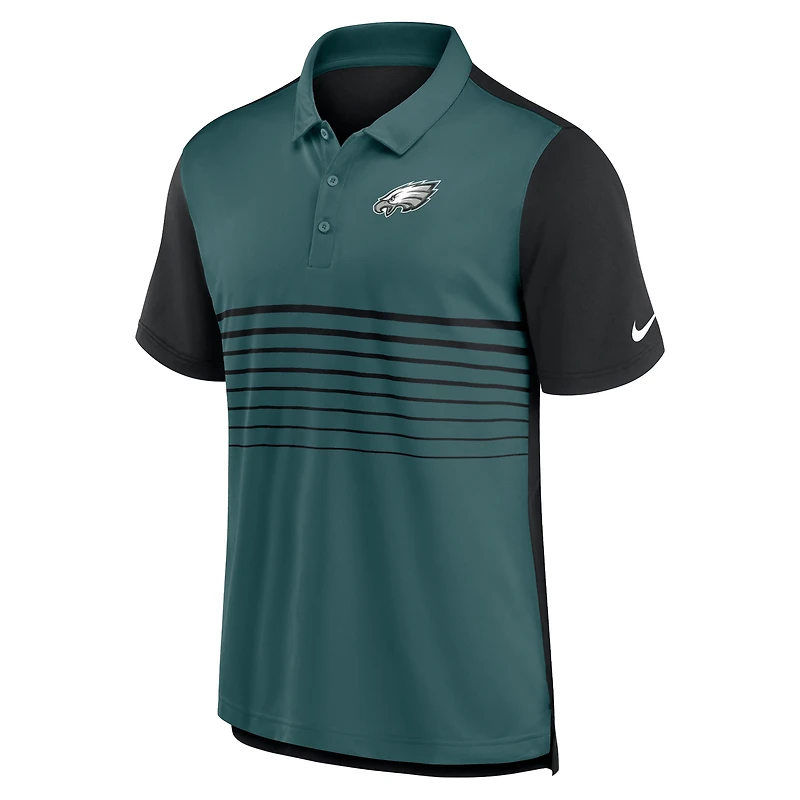 Polo de performance tendance Nike pour hommes, noir/bleu sarcelle, Philadelphia Eagles
