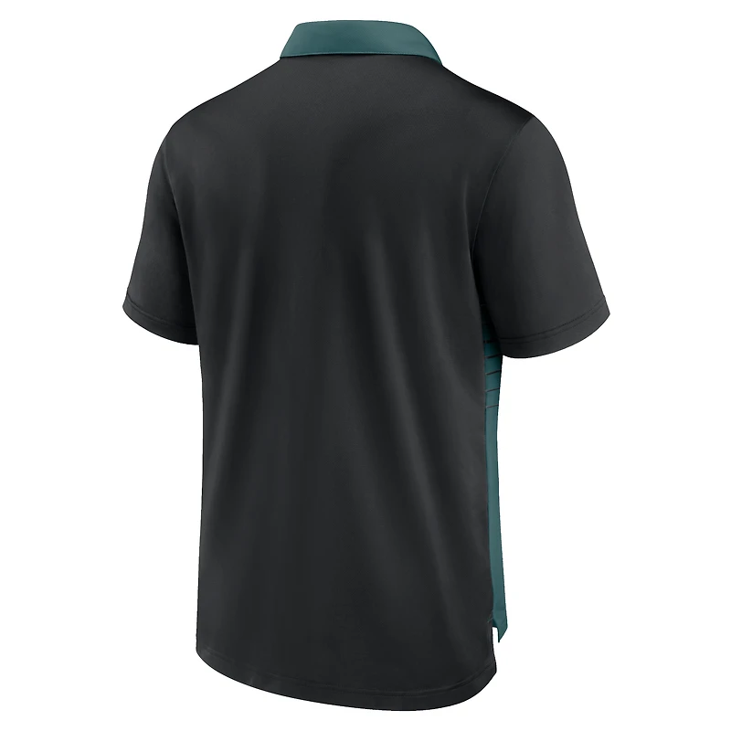 Polo de performance tendance Nike pour hommes, noir/bleu sarcelle, Philadelphia Eagles