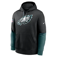 Men's Nike Black Philadelphia Eagles 2024 Sideline Club Pullover Hoodie