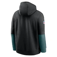 Men's Nike Black Philadelphia Eagles 2024 Sideline Club Pullover Hoodie