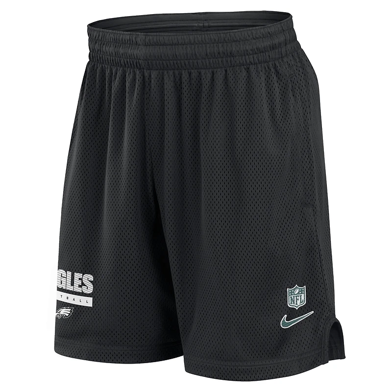 Men's Nike Black Philadelphia Eagles 2024 Sideline Performance Mesh Shorts