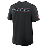 T-shirt Nike noir Philadelphia Eagles 2025 NFL Crucial Catch Tri-Blend Dri-FIT pour homme