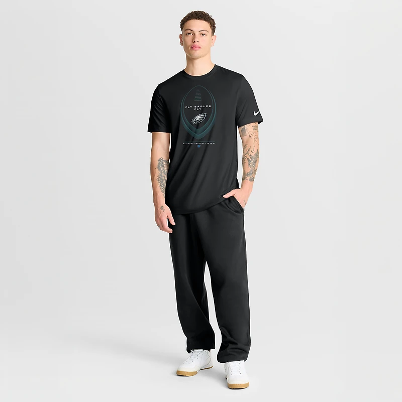 T-shirt Nike Legend Icon Dri-FIT noir Philadelphia Eagles pour homme, grandes tailles