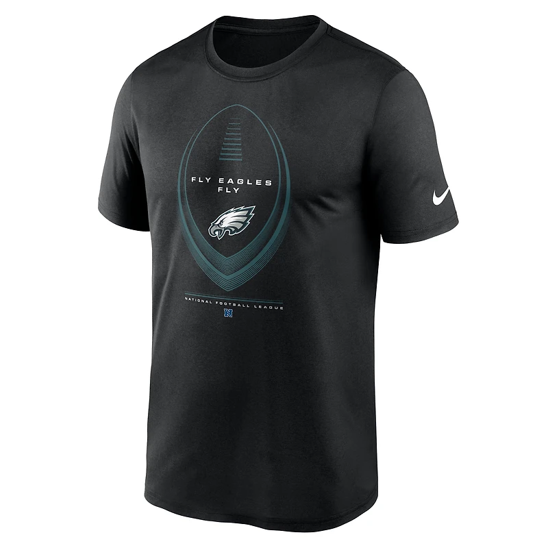 T-shirt Nike Legend Icon Dri-FIT noir Philadelphia Eagles pour homme, grandes tailles
