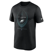 T-shirt Nike Legend Icon Dri-FIT noir Philadelphia Eagles pour homme, grandes tailles