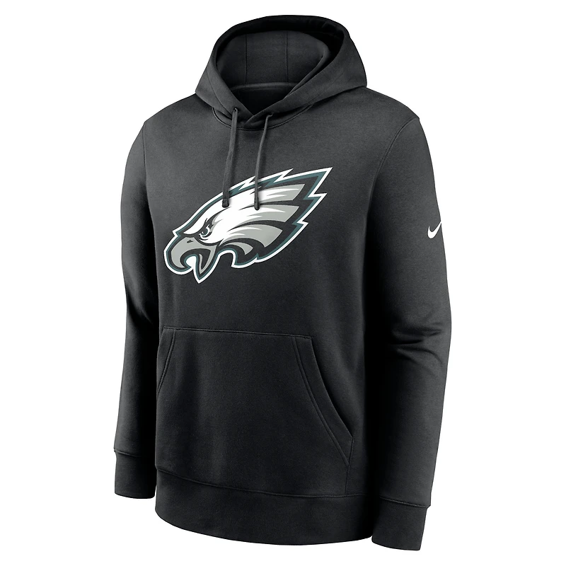 Men's Nike Black Philadelphia Eagles Club Logo Pullover Hoodie