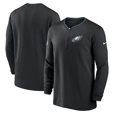 Men's Nike Black Philadelphia Eagles Coach Half-Zip Sweatshirt