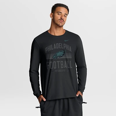 Men's Nike Black Philadelphia Eagles Essential Long Sleeve T-Shirt