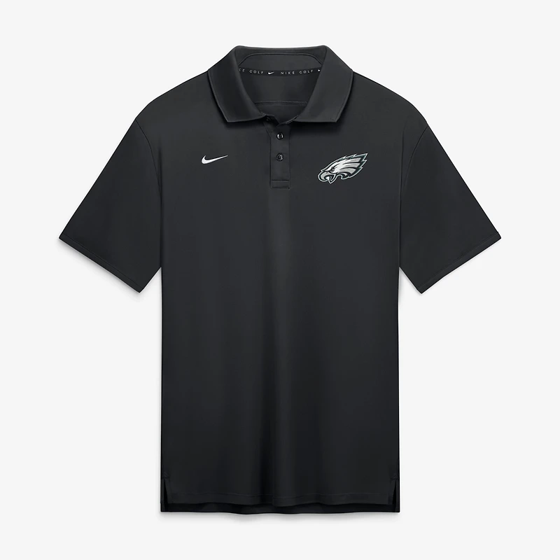 Polo Nike Dri-FIT noir uni Philadelphia Eagles pour homme