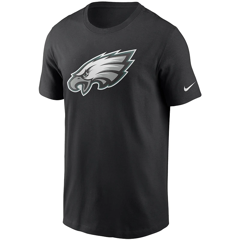 T-shirt Nike noir avec logo principal des Eagles de Philadelphie pour homme