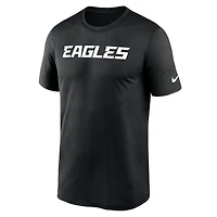 Men's Nike Black Philadelphia Eagles Primetime Legend Wordmark Performance T-Shirt