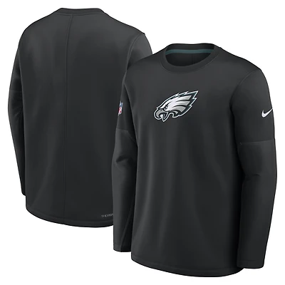 Sweat-shirt Nike Therma-FIT mi-lourd pour homme, noir, Philadelphia Eagles.