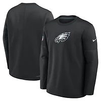 Sweat-shirt Nike Therma-FIT mi-lourd pour homme, noir, Philadelphia Eagles.