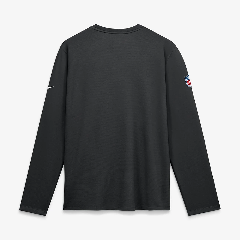 Men's Nike Black Philadelphia Eagles Sideline Coaches UV Dri-FIT Long Sleeve Shirt