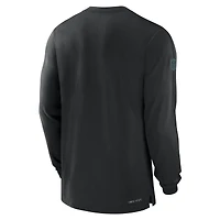 Men's Nike Black Philadelphia Eagles Sideline Player Performance Long Sleeve T-Shirt