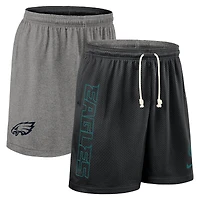 Short réversible Nike Dri-FIT noir pour homme des Philadelphia Eagles