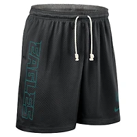 Short réversible Nike Dri-FIT noir pour homme des Philadelphia Eagles