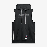 Sweat à capuche sans manches Nike Philadelphia Eagles Sideline Standard Issue Dri-FIT noir pour homme