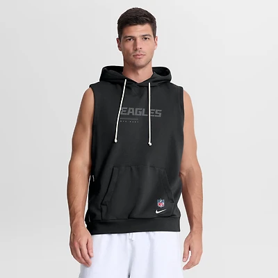 Men's Nike Black Philadelphia Eagles Sideline Standard Issue Dri-FIT Sleeveless Hoodie