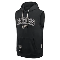 Sweat à capuche sans manches Nike Philadelphia Eagles Sideline Standard Issue Dri-FIT pour homme, noir