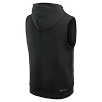 Sweat à capuche sans manches Nike Philadelphia Eagles Sideline Standard Issue Dri-FIT pour homme, noir