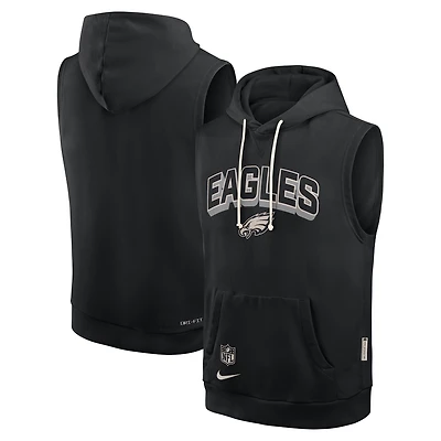 Sweat à capuche sans manches Nike Philadelphia Eagles Sideline Standard Issue Dri-FIT pour homme, noir